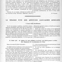 2605 - Page 2540 - Partie professionnelle. Travaux originaux. Bulletin de l’Actualité. La mobilisation du corps médical [Dr Rapho] / La grande pitié des médecins auxiliaires mobilisés