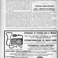 2617 - Page 2552-XXXVIII - Correspondance. Divers. Exercice de la pro pharmacie par un médecin requis / Questions médico-militaires. Situation d'un Docteur en médecine réformé qui veut s’engager