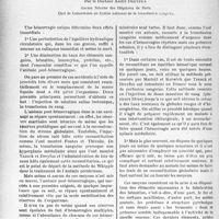 2669 - Page 2598 - Partie scientifique. Travaux originaux. Comment compléter l’action de la transfusion sanguine dans le traitement de l'anémie post-hémorragique, par le Docteur André Dreyfus