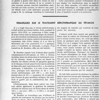 2671 - Page 2600 - Partie scientifique. Travaux originaux. Comment compléter l’action de la transfusion sanguine dans le traitement de l'anémie post-hémorragique, par le Docteur André Dreyfus / Remarques sur le traitement sérothérapique du tétanos [P. Lacroix]