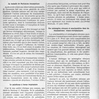 2674 - Page 2603 - Partie scientifique. L’actualité scientifique. La Presse. La maladie de Parkinson traumatique [(Gazette des Hôpitaux, 7 octobre 1939.)] / Le paludisme à forme respiratoire [(La Presse Médicale, 17 juin 1939.)] / Des méningites séreuses et arachnoidites dans les traumatismes cranio-encéphaliques [(Le Bulletin Médical, 17 juin 1939)]