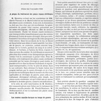 2675 - Page 2604 - Partie scientifique. L’actualité scientifique. Les Sociétés Savantes. Paris. Académie de chirurgie, Séance du 8 novembre 1939. A propos du traitement des plaies cranio-cérébrales / Les centres maxillo-faciaux en temps de guerre