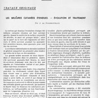 2706 - Page 2631 - Partie scientifique. Travaux originaux. Les brûlures cutanées étendues. - évolution et traitement, par J. de Fourmestraux