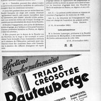 2724 - Page XXXV-2649 - A travers l’officiel. Enseignement de la médecine / Lutte anticancéreuse