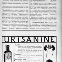 2740 - Page IX-2661 - Dernières nouvelles. Caisse d’assistance médicale de guerre / Prix Nobel de médecine, 1939