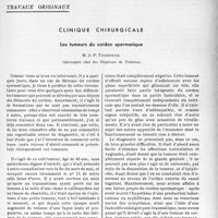 2744 - Page 2665 - Partie scientifique. Travaux originaux. Clinique chirurgicale. Les tumeurs du cordon spermatique, M. J.-P. Tourneux