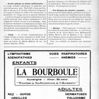 2774 - Page IX-2693 - Dernières nouvelles. Société français de cardiologie / Société français de dermatologie et de syphiligraphie / Société médicale du littoral méditerranéen / Umfla / Hôpital de Nevers / Hôpital de Constantine / Prix Montyon des industries insalubres / Mariage