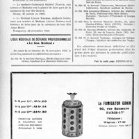 2775 - Page 2694-X - Dernières nouvelles. Naissances / Ligue médicale de défense professionnelle, « Le Sou Médical »