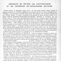 2776 - Page 2695 - Propos du jour. Nécessité de reviser les biotypologies et les critériums du recrutement militaire [J. Noir]