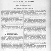 2778 - Page 2697 - Partie scientifique. Travaux originaux. Neurologie de guerre, par le Docteur Henri Schaeffer. Le système nerveux central
