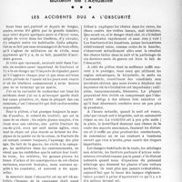 2822 - Page 2739 - Partie professionnelle. Bulletin de l’Actualité. Les accidents dus à l’obscurité