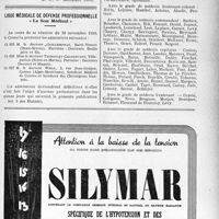 2830 - Page XXXV-2747 - A travers l’officiel. Hygiène publique / Ligue médicale de défense professionnelle, « Le Sou Médical » / Service de santé