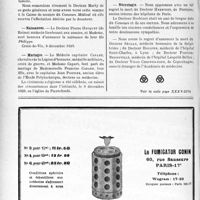 2843 - Page 2758-X - Dernières nouvelles. La bibliothèque de l’association corporative des étudiants en médecine de Paris est réouverte / Don à la Caisse de secours du « Concours médical / Naissances / Mariages / Nécrologie [Docteurs Herbinet, Séglas, Rougier, Fortier-Bernoville]