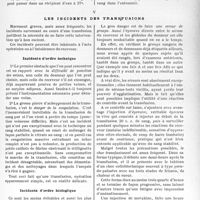 2850 - Page 2765 - Partie scientifique. Neurologie de guerre, par le Docteur Henri Schaeffer. Considérations pratiques sur les transfusions sanguines, par E. Lemaire. IV, Avantages et inconvénients de quelques techniques de transfusion / V, Les incidents des transfusions
