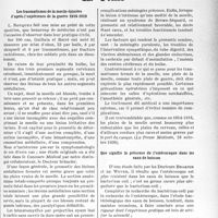 2852 - Page 2767 - Partie scientifique. L’actualité scientifique. La Presse. Les traumatismes de la moelle épinière d’après l’expérience de la guerre 1914-1918 [(La Presse Médicale, 18 octobre 1939)] / Que signifie la présence de l’entérocoque dans les eaux de boisson [(Liège Médical, 20 août 1939.)]
