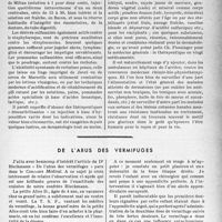 2880 - Page 2795 - Partie scientifique. Affections cutanées courantes en temps de guerre, par R. Barthélémy / De l’abus des vermifuges