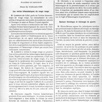 2885 - Page 2800 - Partie scientifique. L’actualité scientifique. Les Sociétés Savantes. Paris. Académie de chirurgie, Séance du 13 décembre 1939. Les vertus hémostatiques du rouge congo / Bistouri électrique et chirurgie de guerre
