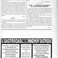 2900 - Page XXXVII-2815 - Correspondance. Application des tarifs d’honoraires. a) Accidents du Travail. Lésion déclarée non « accident du travail » par le médecin traitant dès son premier examen / Le plafond des prestations des assurés sociaux agricoles