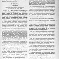2964 - Page 3 - Assurances sociales, (maternité - contrôle). I. Assurance-maternité. A) Conditions pour avoir droit aux prestations. 1° Immatriculation / 2° Cotisations