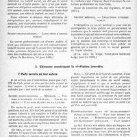 3037 - Page 4 - Secret professionnel et déclarations légales. I. Secret professionnel. A. Principe et nature / B. Éléments constituant la révélation interdite. 1° Faits secrets de leur nature
