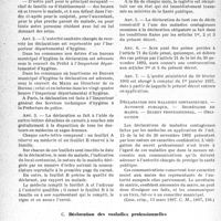 3047 - Page 14 - Secret professionnel et déclarations légales. II. Les déclarations légales. B Déclaration des maladies contagieuses / C) Déclaration des maladies professionnelles