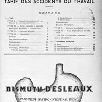 3054 - Page 1 - Supplément mensuel. Documentation professionnelle permane. Tarif des accidents du travail / Sommaire