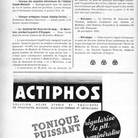 0007 - Page 4-VIII - Dernières nouvelles. Clinique des maladies cutanées et syphilitiques de l’hôpital Saint-Louis / Clinique des maladies infectieuses de l’hôpital Claude-Bernard / Clinique urologique Guyon (hôpital Cochin) / Le « Syndicat des donneurs de sang » de Barcelone, pendant la guerre d’Espagne / Naissance / Nécrologie [Docteur Adrien Pozzi, Docteur Gustave Roguet]