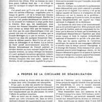 0055 - Page 52 - Partie professionnelle, Hygiène, Assistance, Mutualité, Intérêts corporatifs, Variété. Bulletin de l’Actualité. Les femmes dans la guerre / A propos de la circulaire de démobilisation