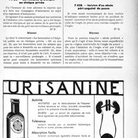 0066 - Page XLV-63 - Correspondance. Application des tarifs d'honoraires. a) Accidents du Travail. Surveillance prolongée en clinique privée / Incision d’un abcès péri-unguéal du pouce