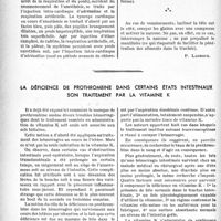 0081 - Page 78 - Partie scientifique. Ce qu'il faut surveiller au cours de l’anesthésie chirurgicale / La déficience de prothrombine dans certains états intestinaux son traitement par la vitamine k