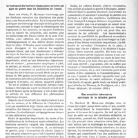 0084 - Page 81 - Partie scientifique. L’actualité scientifique. La Presse. Le traitement des fractures diaphysaires ouvertes par plaie de guerre dans les formations de l’avant [(La Presse Médicale, 18 octobre 1939.)] / Etat actuel des tuberculeux survivants de la dernière guerre [(La Presse Médicale, 29 novembre 1939.)]