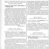 0089 - Page 86 - Partie scientifique. L’actualité scientifique. Les Livres. Annuaire des anciens élèves de l'Ecole française de stomatologie 1939. Edition de l’Association des élèves et anciens, élèves de l’Ecole française de stomatologie, Paris (VIe) / Le temps de réaction, par Paul Michon, Masson et Cie, éditeurs, Paris, 1939 / Les paraffinomes, par C. Claoué et Chwatt Librairie Maloine, Paris / Eléments d’embryologie par Professeur agrégé A. Giroud et A. Lelièvre, Librairie Le François, Paris