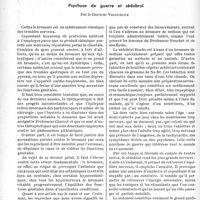 0133 - Page 128 - Partie scientifique. L’actualité scientifique. Thérapeutique. Psychose de guerre et sédobrol, par le Docteur Vigouroux
