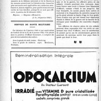 0157 - Page 150-VIII - A travers l’officiel. Réponse d’un Ministre à la question d'un Député. Les mesures prescrivant la libération des classes les plus anciennes sont applicables aux médecins auxiliaires / Service de santé militaire / Une heureuse mesure en faveur des officiers de réserve pères de six enfants
