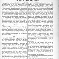 0222 - Page 215 - Partie professionnelle, Hygiène, Assistance, Mutualité, Intérêts corporatifs, Variété. Bulletin de l’Actualité. Variétés. A propos du Cinquantenaire de la Tour Eiffel. La vie de Gustave Eiffel [J. Noir]