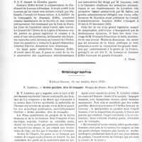 0223 - Page 216 - Partie professionnelle, Hygiène, Assistance, Mutualité, Intérêts corporatifs, Variété. Bulletin de l’Actualité. Variétés. A propos du Cinquantenaire de la Tour Eiffel. La vie de Gustave Eiffel [J. Noir] / Bibliographie. Arches paisibles. Arcs de triomphe, par V. Lebéhal, Editions Denoel, Paris (VIIe)