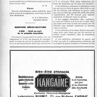0227 - Page 220-L - Correspondance. Fiscalité. Déclaration des revenus / Questions médico-militaires. Droit au port de la médaille interalliée