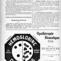 0279 - Page 272-VI - Dernières Nouvelles. Faculté de médecine de Paris / Hôpitaux de Paris / Société française de gynécologie