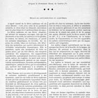0294 - Page 287 - Partie scientifique. Travaux originaux. Ce que pratiquement le médecin doit savoir... des manifestations de la fièvre aphteuse chez l’homme, d’après le Professeur Roch. Modes de contamination et symptômes