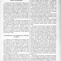0296 - Page 289 - Partie scientifique. L’actualité scientifique. La Presse. De la rupture spontanée de la symphyse pubienne pendant l’accouchement [(Liège Médical, 12 novembre 1939.)] / L’anesthésie par voie intraveineuse en chirurgie de guerre [(Bruxelles Médical, 19 novembre 1939.)]