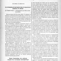 0297 - Page 290 - Partie scientifique. L’actualité scientifique. Les Sociétés Savantes. Paris. Académie de médecine. La participation des spécialistes dans les Commissions militaires de réforme, (5-12-1939) / Projet d’instructions aux médecins chargés de la vaccination anti-diphtérique, (28-11-1939)