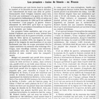 0309 - Page 302 - Partie professionnelle, Hygiène, Assistance, Mutualité, Intérêts corporatifs, Variété. Travaux originaux. Bulletin de l’Actualité. En marge de l'actualité…. Les premiers « trains de blessés » en France [Pierre Labignette]
