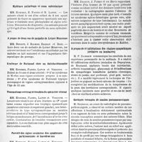 0342 - Page 335 - Partie scientifique. L’actualité scientifique. Les Sociétés Savantes. Montpellier. Société des sciences médicales et biologiques de Montpellier et du Languedoc méditerranéen. Mydriase unilatérale et zona ophtalmique / A propos de deux cas de maladie de Leiner-Moussous / Syndrome de Parinaud chez un dolichosténomèle / Traumatisme cervical et troubles du sphincter vésical / Parenté des signes oculaires des syndromes parkinsoniens et basedowiens / Toulouse. Société de médecine, chirurgie et pharmacie. Tumeur de la moelle osseuse / A propos de 80 infiltrations des chaînes sympathiques (stellaires ou lombaires) / Quelques exemples de zonites pneumococciques