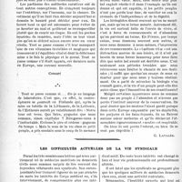 0345 - Page 338 - Partie professionnelle, Hygiène, Assistance, Mutualité, Intérêts corporatifs, Variétés. Bulletin de l’Actualité. Une nouvelle maladie de carence : la neutralité / Les difficultés actuelles de la vie syndicale