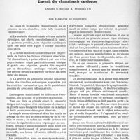 0378 - Page 371 - Partie scientifique. La clinique au goût du jour. L’avenir des rhumatisants cardiaques. Les éléments du pronostic