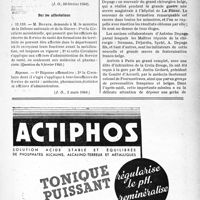 0406 - Page IX-399 - Dernières nouvelles. Réponses des Ministres aux questions des Parlementaires. Droit aux prestations de l'assurance-maternité en cas d’accouchement prématuré / Sur les affectations / Une ambulance chirurgicale offerte à la France par nos amis Belges