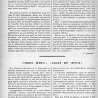 0419 - Page 412 - Partie scientifique. La clinique obstétricale au goût du jour. Contre les hémorragies de la délivrance : l’injection transpariétale de post-hypophyse dans le muscle utérin. Quand l’hémorragie se produit, quelles que soient les précautions prises / «Tennis Elbow», coude du tennis »