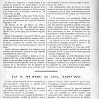 0458 - Page 451 - Partie scientifique. Travaux originaux. Inclusion datant de 28 ans, d’un corps étranger (verre) dans les parties molles du genou, Professeur J. Vanverts / Sur le traitement du choc traumatique [Dr J. Magnin]
