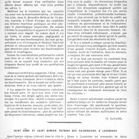 0478 - Page 471 - Partie professionnelle, Hygiène, Assistance, Mutualité, Intérêts corporatifs, Variétés. Bulletin de l’Actualité. Suggestions pour sélectionner les candidats fonctionnaires / Saint Côme et Saint Damien, patrons des chirurgiens, à Luzarches
