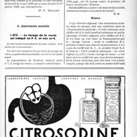 0482 - Page XLV-475 - Correspondance. Application des tarifs d’honoraires. a) Accidents du travail. Radiographies aux accidentés hospitalisés / b) Assurances sociales. Le lavage de la vessie est indiqué en P. C. et non en K